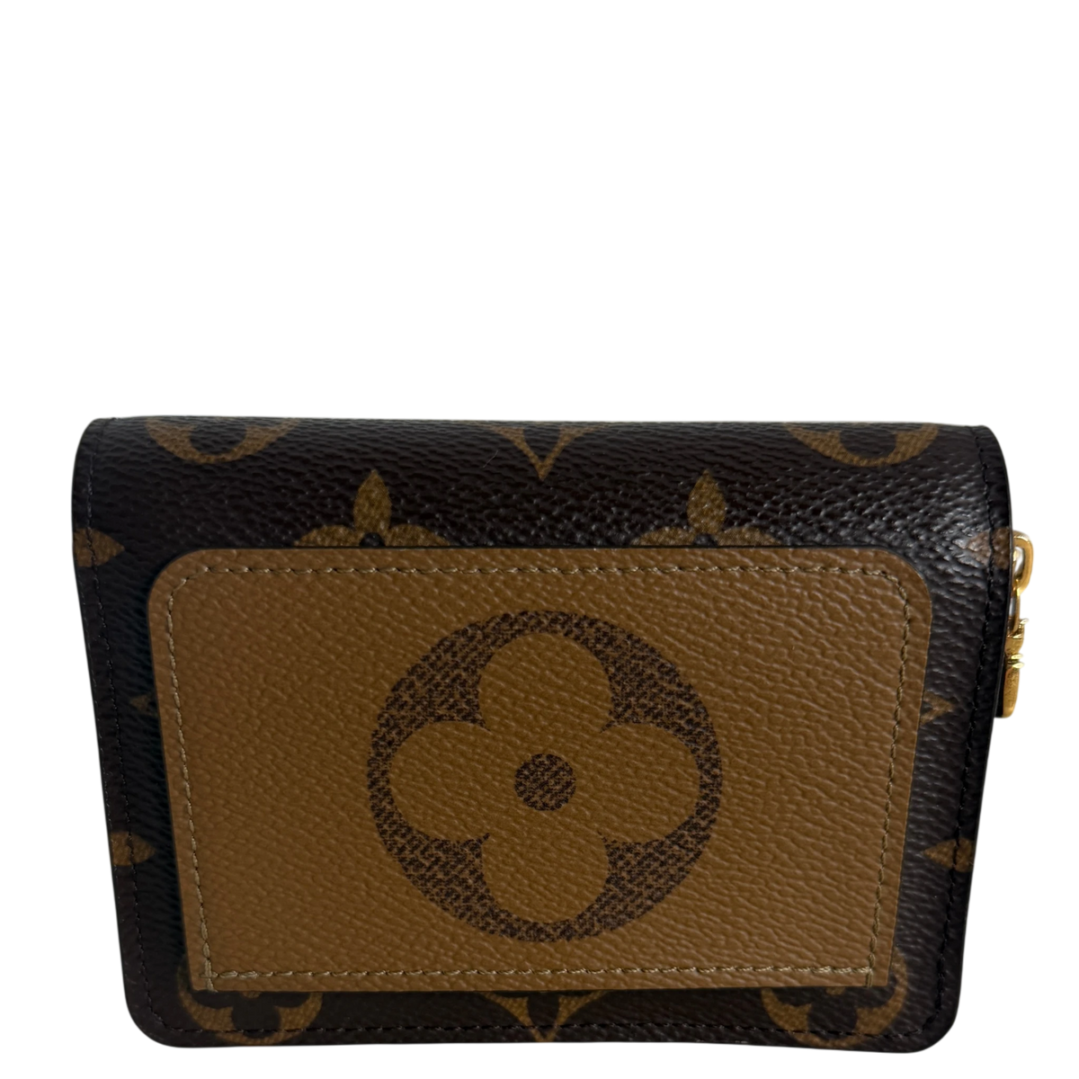 Louis Vuitton Lou Wallet Monogram Reverse Canvas Braun Gold