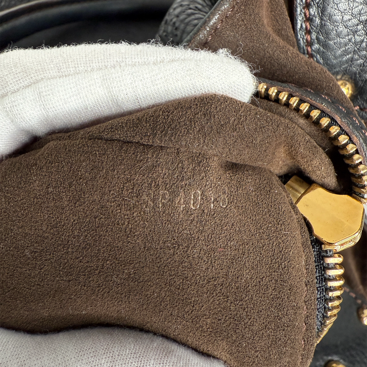 Louis Vuitton Mahina XL Leder schwarz / sehr gut Louis Vuitton