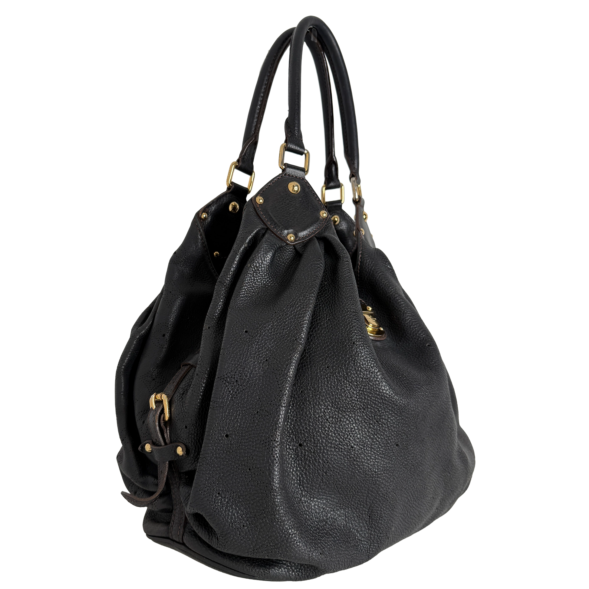 Louis Vuitton Mahina XL Leder schwarz / sehr gut Louis Vuitton