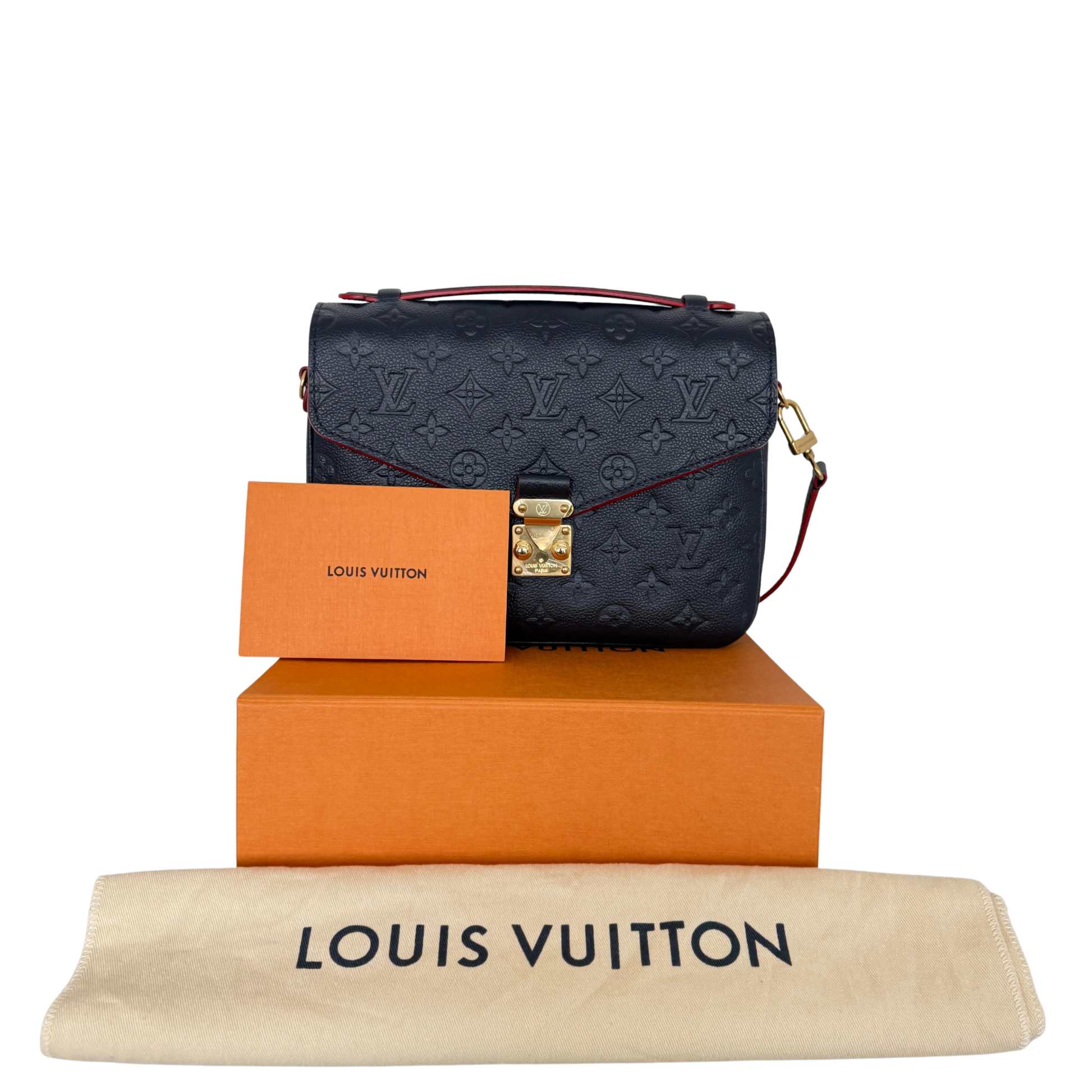 Louis Vuitton Pochette Métis Empreinte Leder M44071 Marineblau Fullset / neuwertig Louis Vuitton