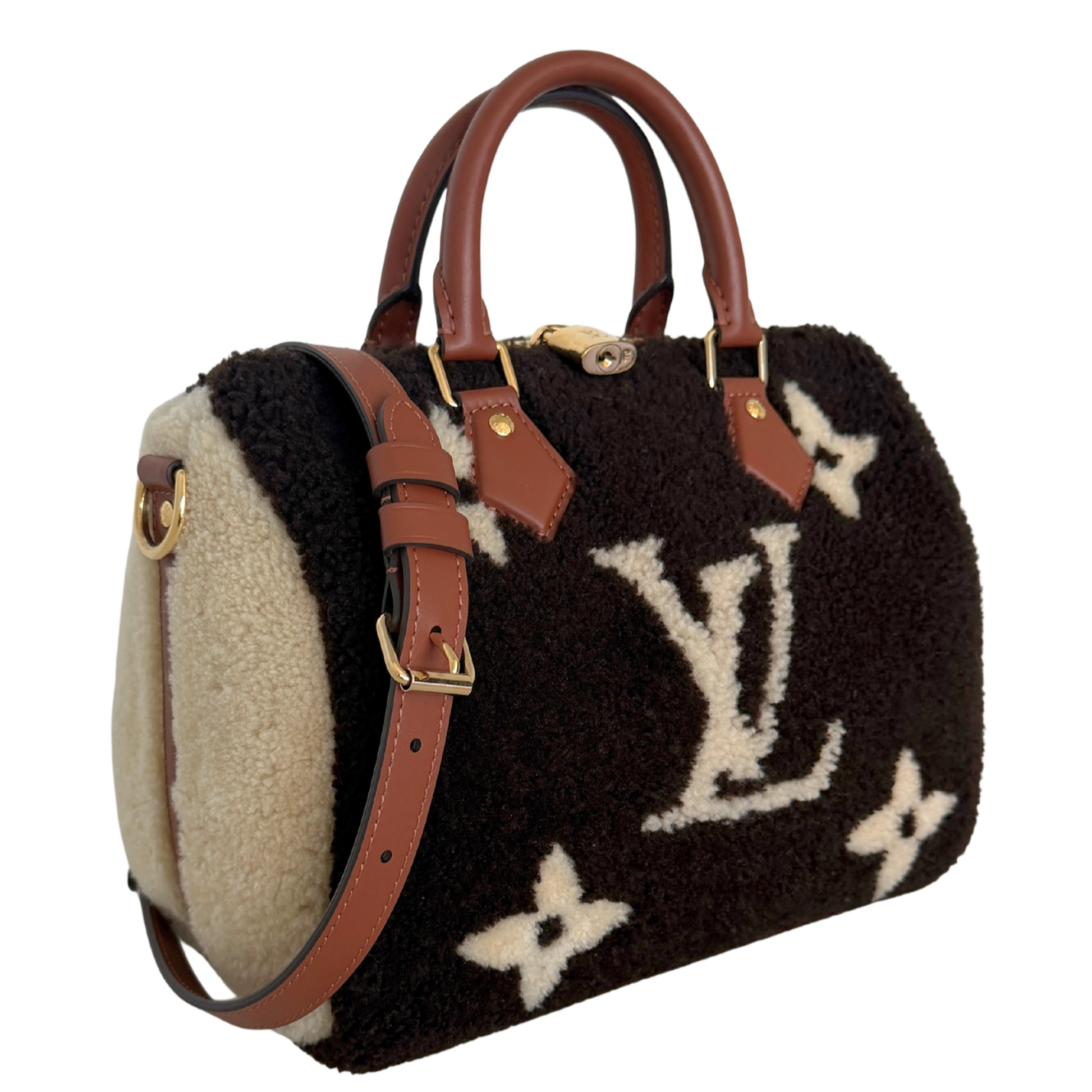 Louis Vuitton Monogram Teddy Speedy Bandouliere 25 M55422 / neuwertig Louis Vuitton