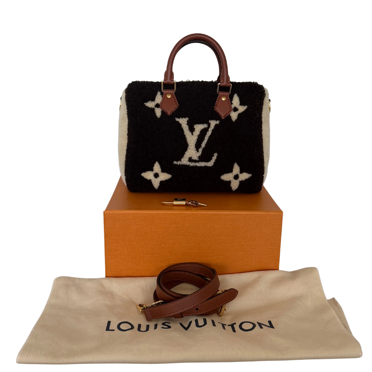 Louis Vuitton Monogram Teddy Speedy Bandouliere 25 M55422 / neuwertig Louis Vuitton