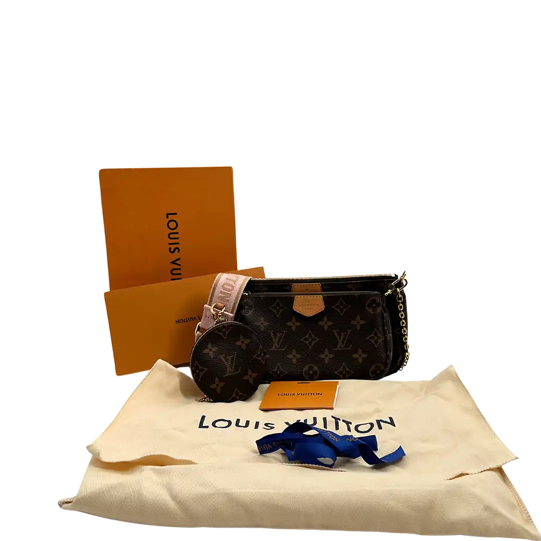 Louis Vuitton Multi Pochette Accessoires Monogram Canvas Rose Clair M44840 Fullset / sehr gut (Kopie) Louis Vuitton