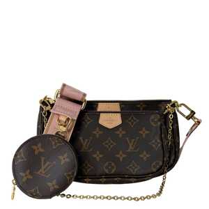Louis Vuitton Multi Pochette Accessoires Monogram Rose Clair Gold