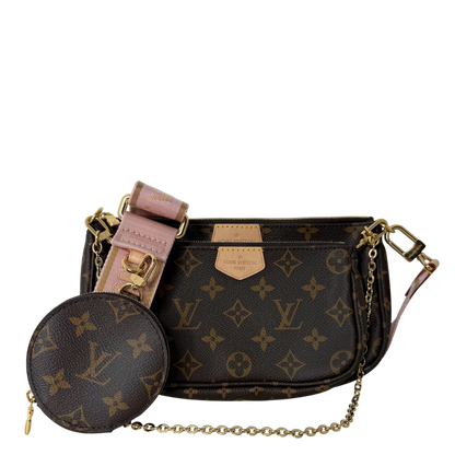 Louis Vuitton Multi Pochette Accessoires Monogram Rose Clair Gold Louis Vuitton