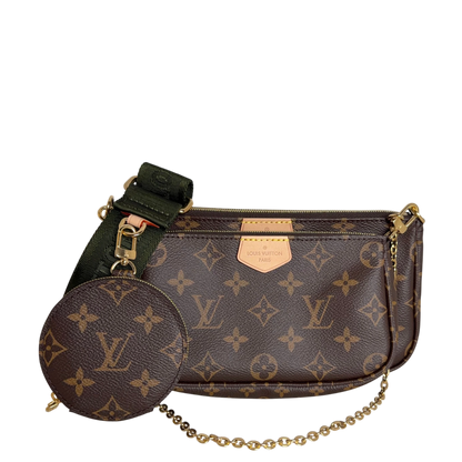 Louis Vuitton Multi Pochette Accessoires Monogram Khaki Fullset