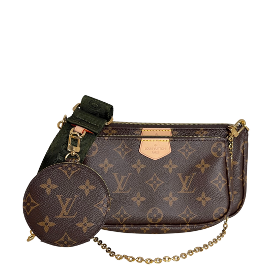 Louis Vuitton Multi Pochette Accessoires Monogram Khaki Fullset