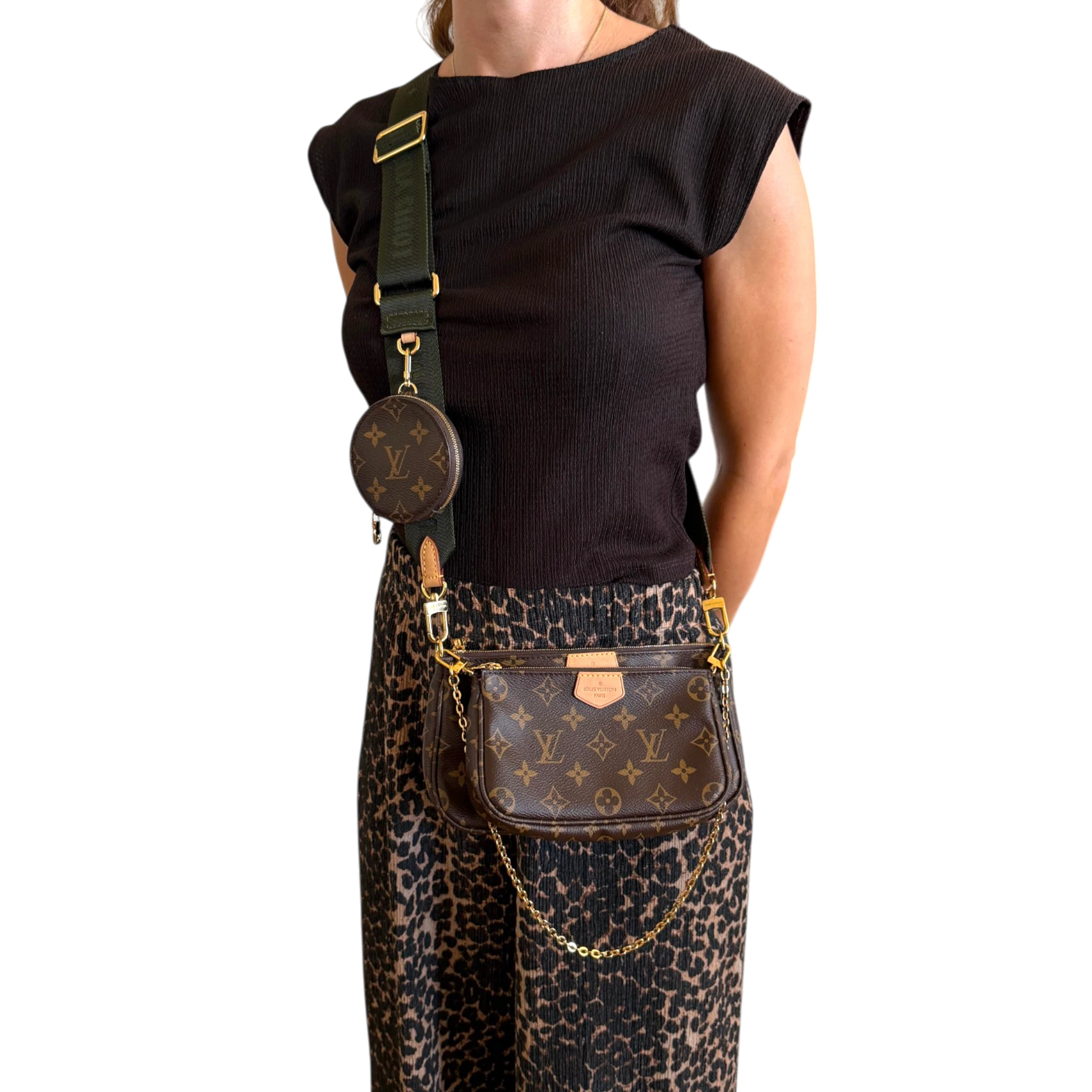 Louis Vuitton Multi Pochette Accessoires Monogram Khaki Louis Vuitton