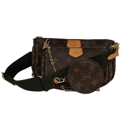 Louis Vuitton Multi Pochette Accessoires Monogram Canvas Khaki M44813 Fullset / sehr gut Louis Vuitton