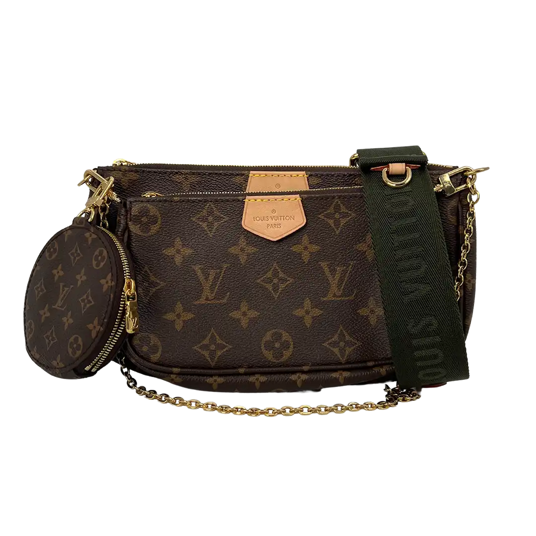 Louis Vuitton Multi Pochette Accessoires Monogram Canvas Khaki M44813 Fullset/ neu Louis Vuitton