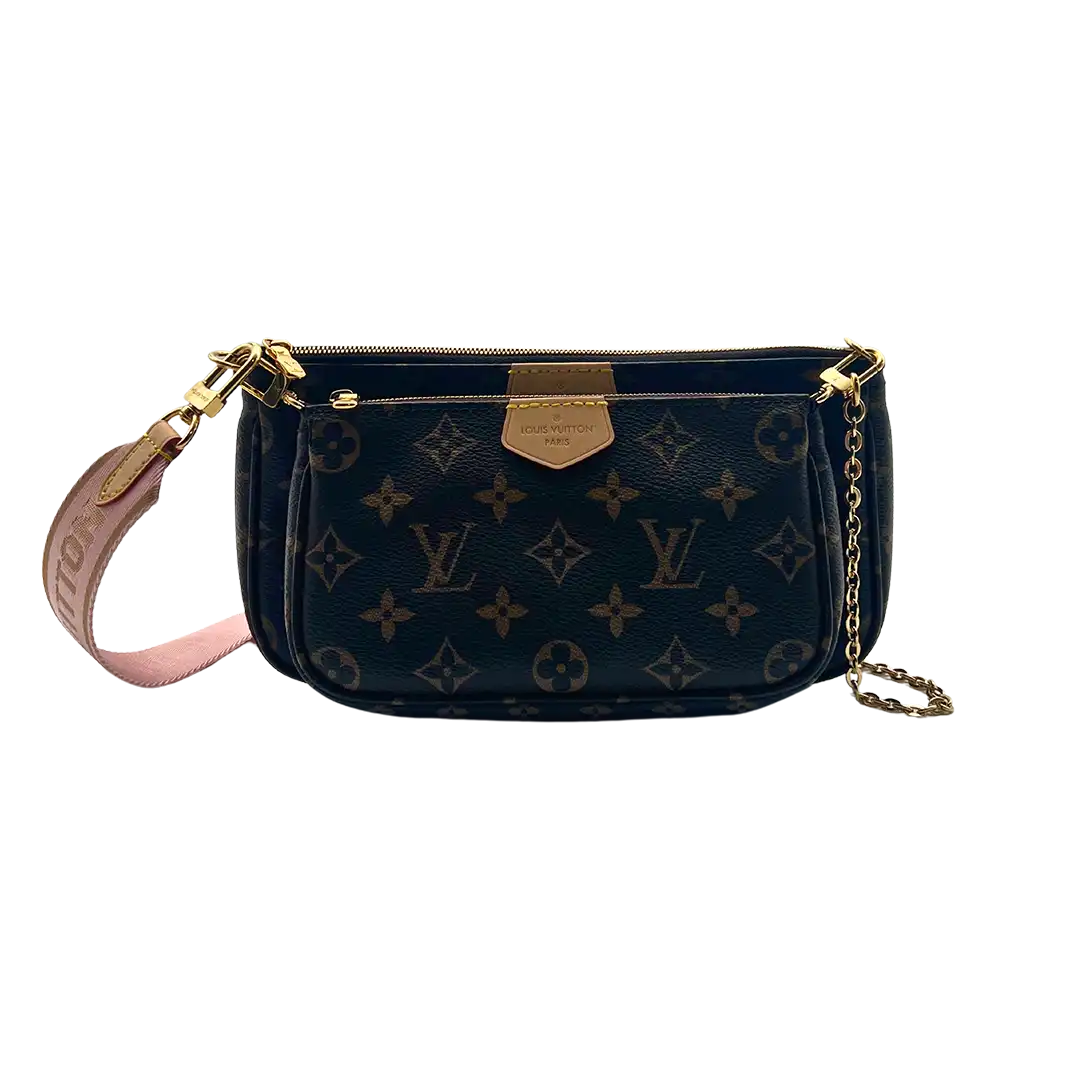 Louis Vuitton Multi Pochette Accessoires Monogram Canvas Rose Clair M44840 Fullset/ neu Louis Vuitton