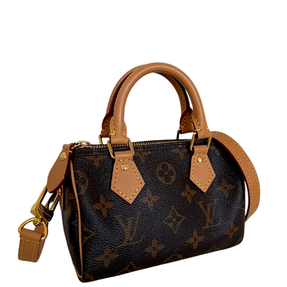 Louis Vuitton Nano Speedy Monogram Canvas braun 2022 M81085 / neuwertig Louis Vuitton