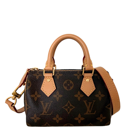 Louis Vuitton Nano Speedy Monogram Canvas braun 2022 M81085 / neuwertig Louis Vuitton