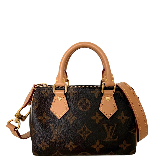 Louis Vuitton Nano Speedy Monogram Canvas braun 2022 M81085 / neuwertig Louis Vuitton