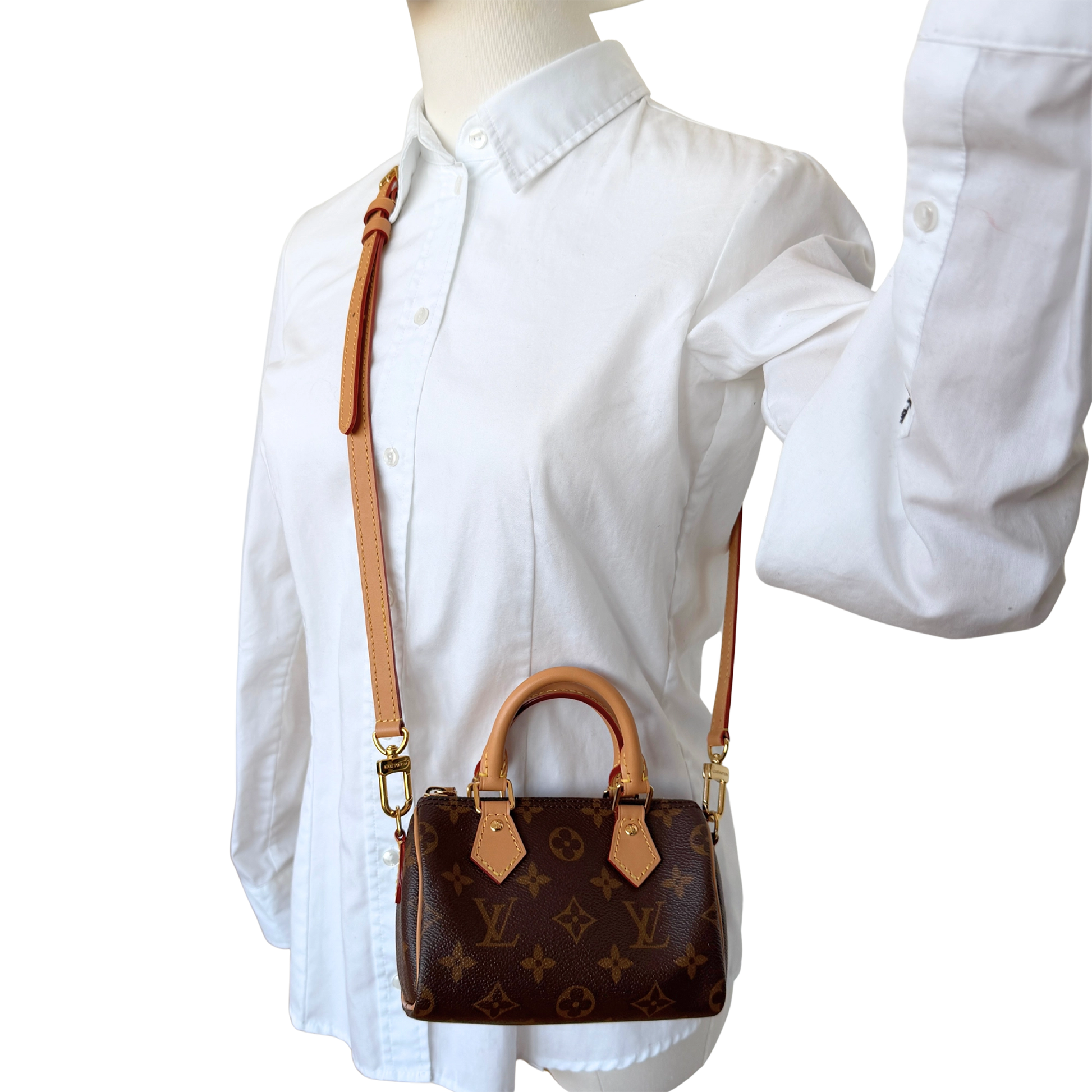 Louis Vuitton Nano Speedy Monogram Canvas braun 2022 M81085 / neuwertig Louis Vuitton