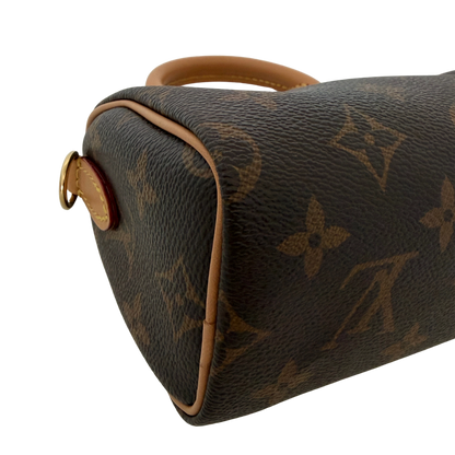 Louis Vuitton Nano Speedy Monogram Canvas braun 2022 M81085 / neuwertig Louis Vuitton