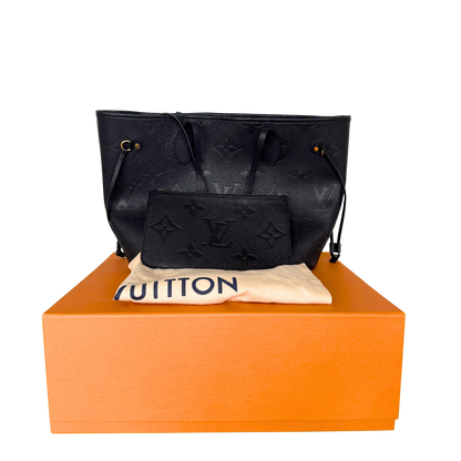 Louis Vuitton Neverfull MM Empreinte Monogram M45685 Schwarz / sehr gut Louis Vuitton