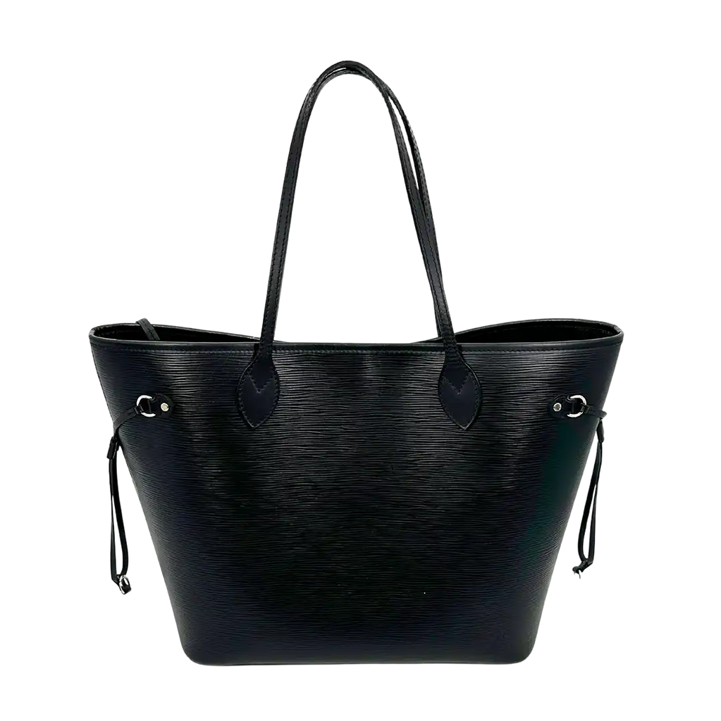 Louis Vuitton Neverfull MM Epi Leder schwarz mit Pochette sehr gut Echtheitscheck