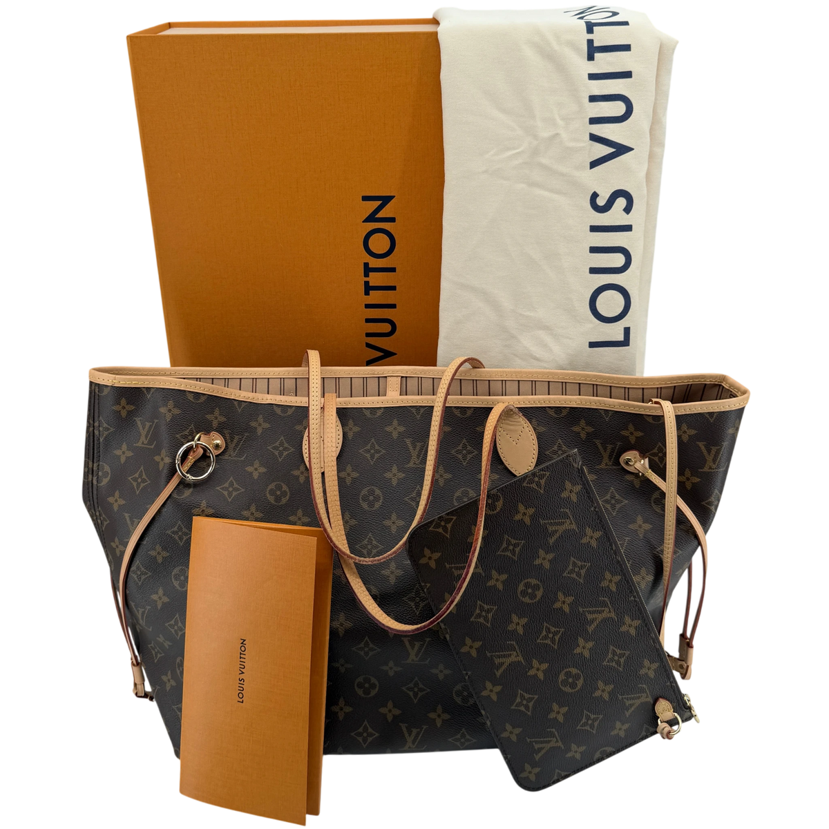 Louis Vuitton Neverfull GM Monogram Canvas Braun mit Pochette – Ansicht 9