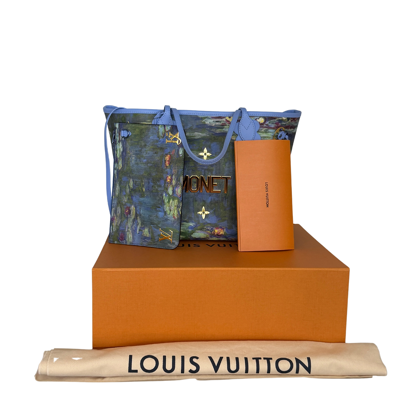 Louis Vuitton x Jeff Koons Neverfull MM Masters Monet Fullset / neuwertig Louis Vuitton
