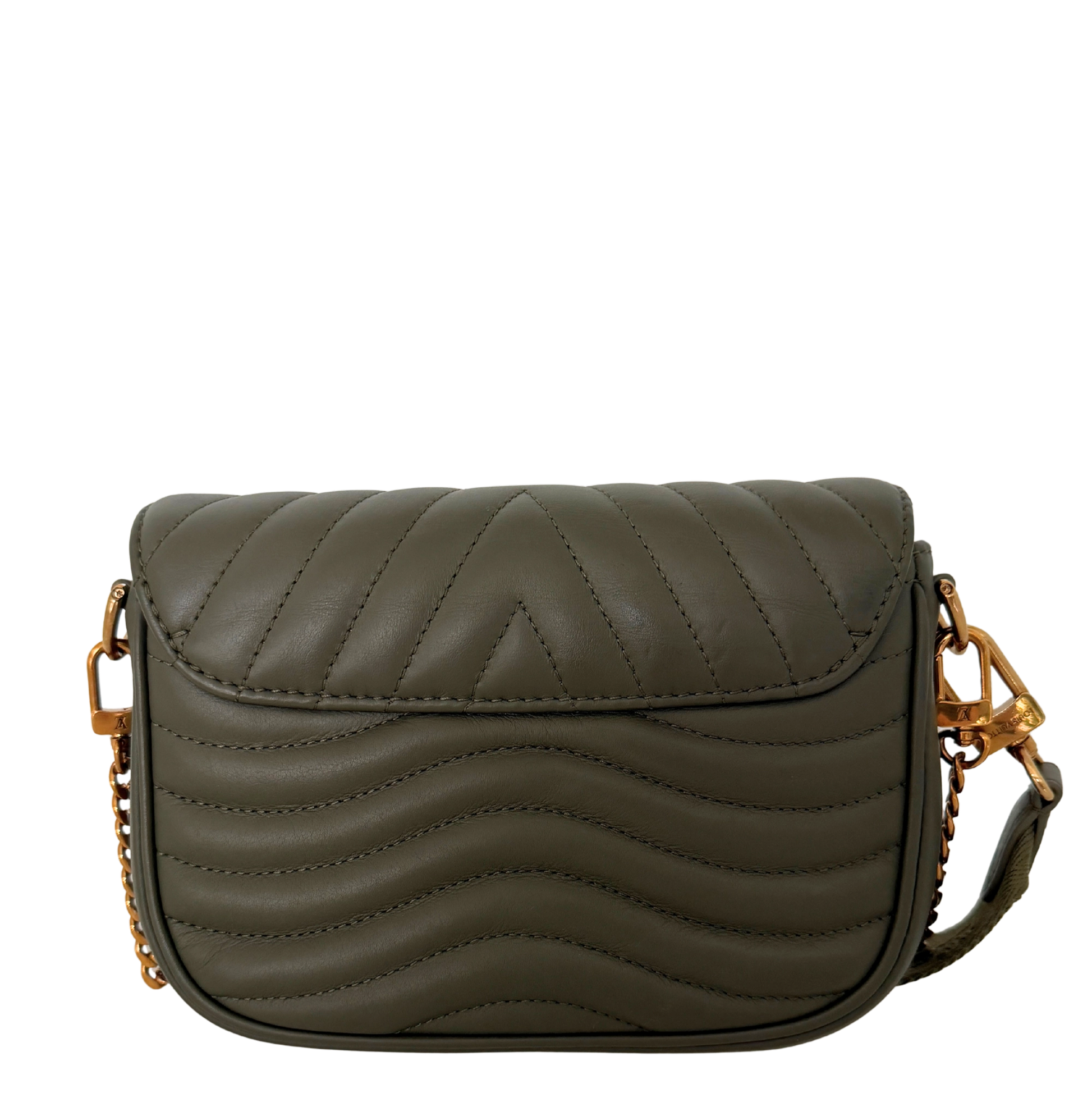 Louis Vuitton New Wave Multi Pochette Leder khaki / neuwertig Louis Vuitton