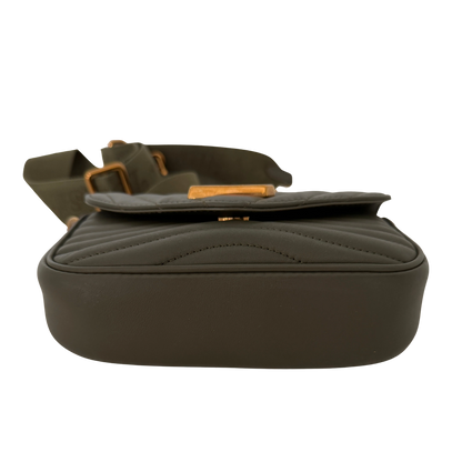 Louis Vuitton New Wave Multi Pochette Leder khaki / neuwertig Louis Vuitton