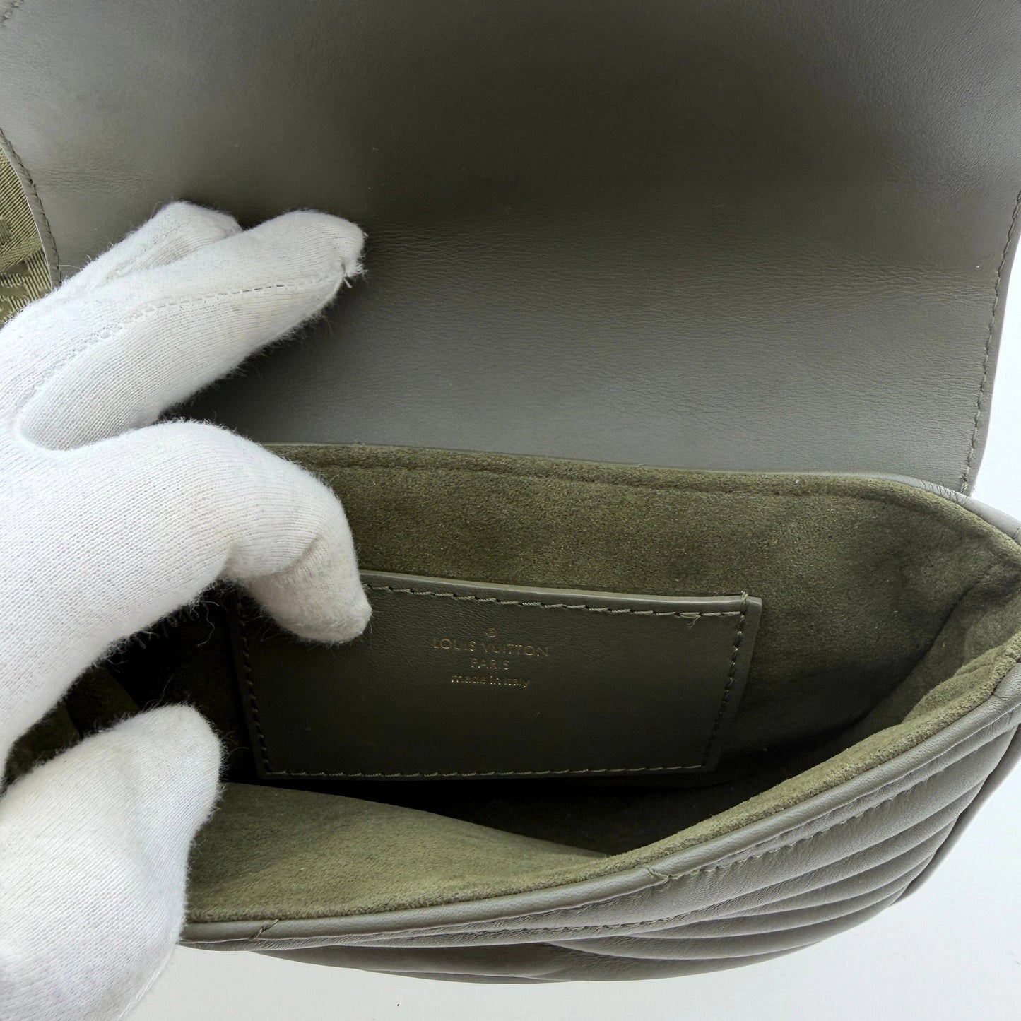Louis Vuitton New Wave Multi Pochette Leder khaki / neuwertig Louis Vuitton
