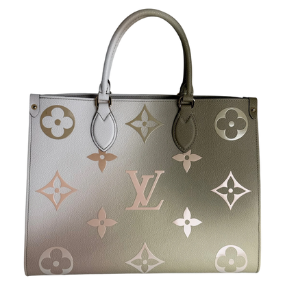 Louis Vuitton OnTheGo MM Spring in the City Empreinte Khaki Beige