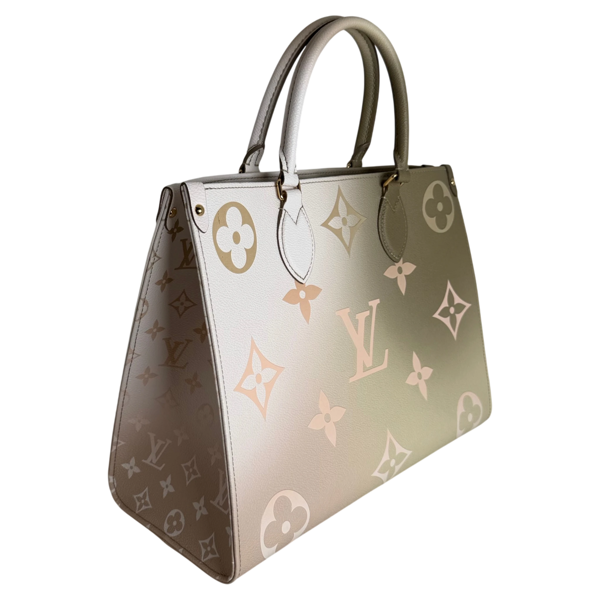 Louis Vuitton OnTheGo MM Spring in the City Empreinte Khaki Beige