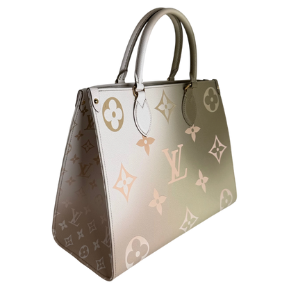 Louis Vuitton OnTheGo MM Spring in the City Empreinte Khaki Beige