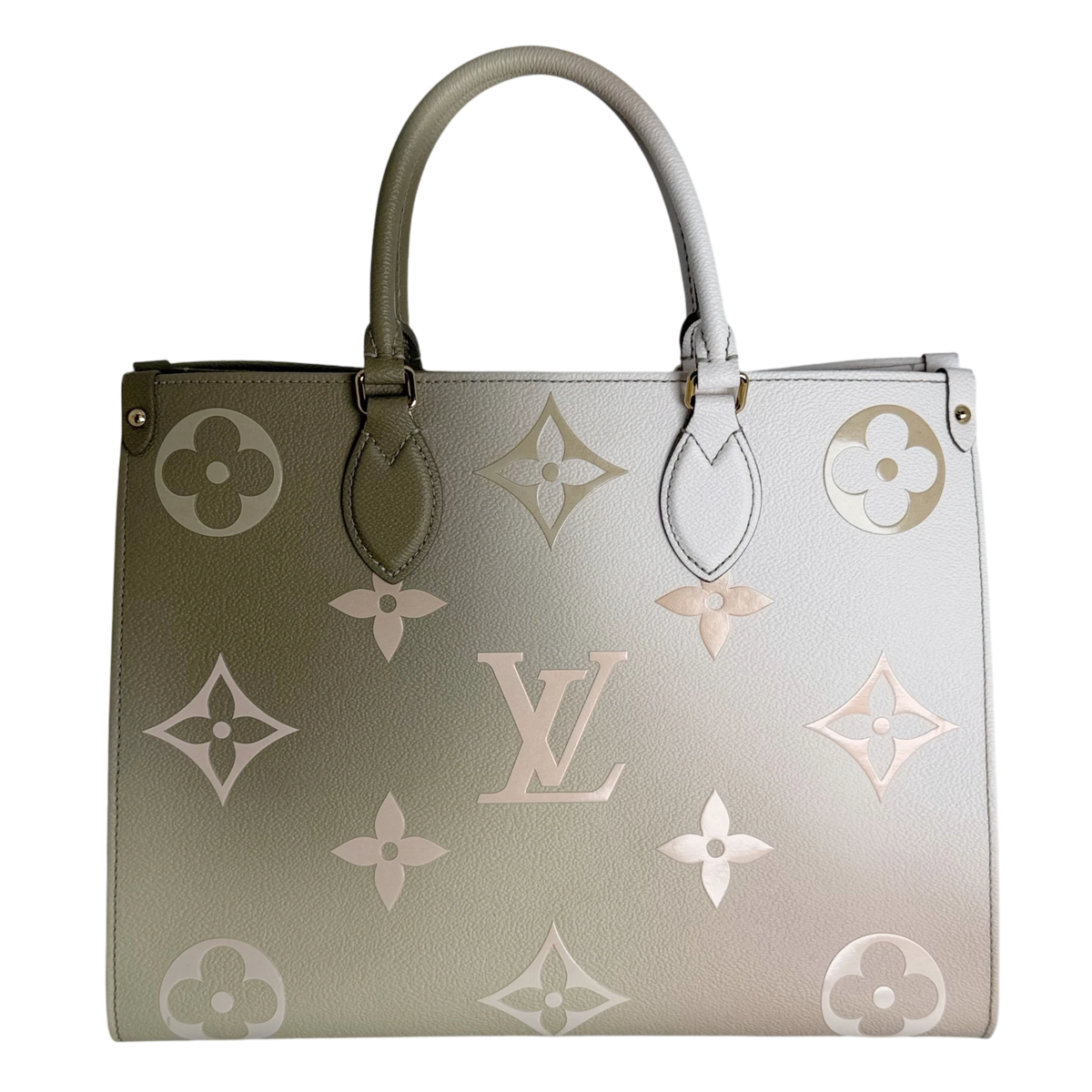 Louis Vuitton OnTheGo MM Spring in the City Empreinte Khaki Beige