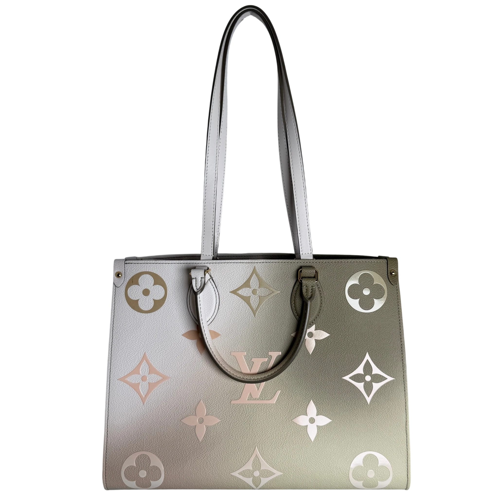 Louis Vuitton OnTheGo MM Spring in the City Empreinte Khaki Beige