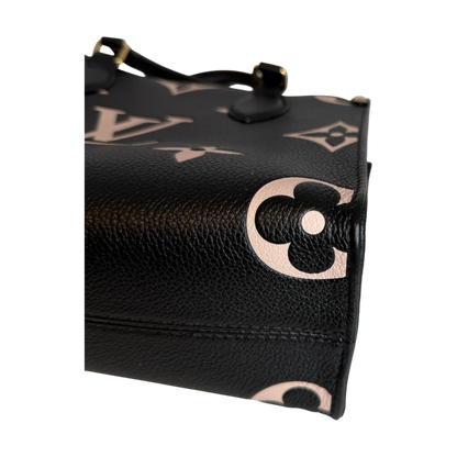 Louis Vuitton OnTheGo PM Bicolor Monogram Empreinte Schwarz Beige Louis Vuitton