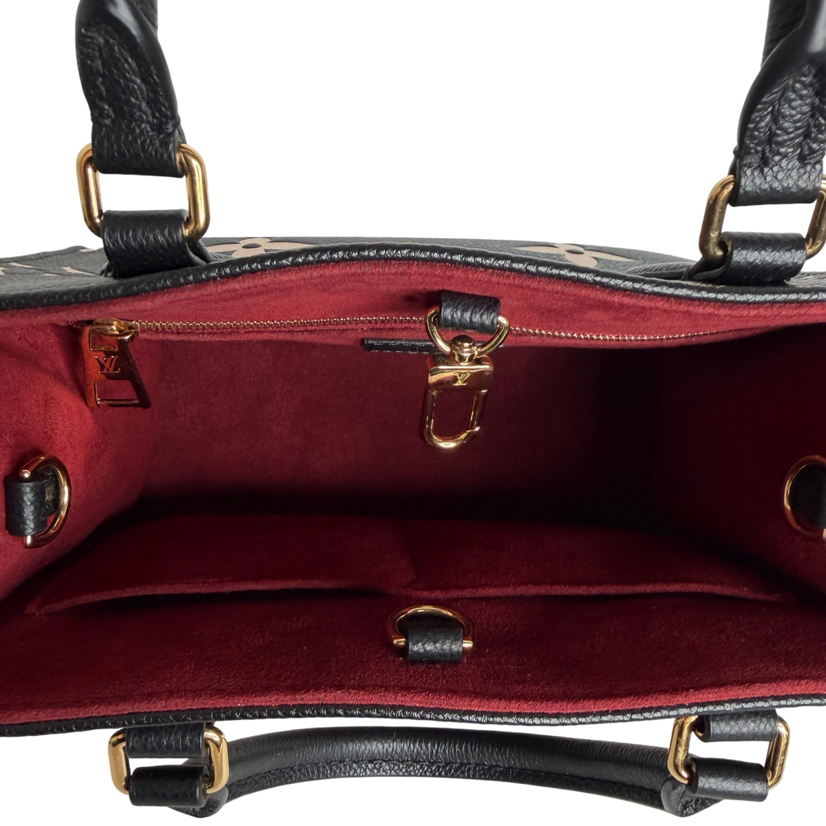 Louis Vuitton OnTheGo PM Bicolor Monogram Empreinte Schwarz Beige Louis Vuitton