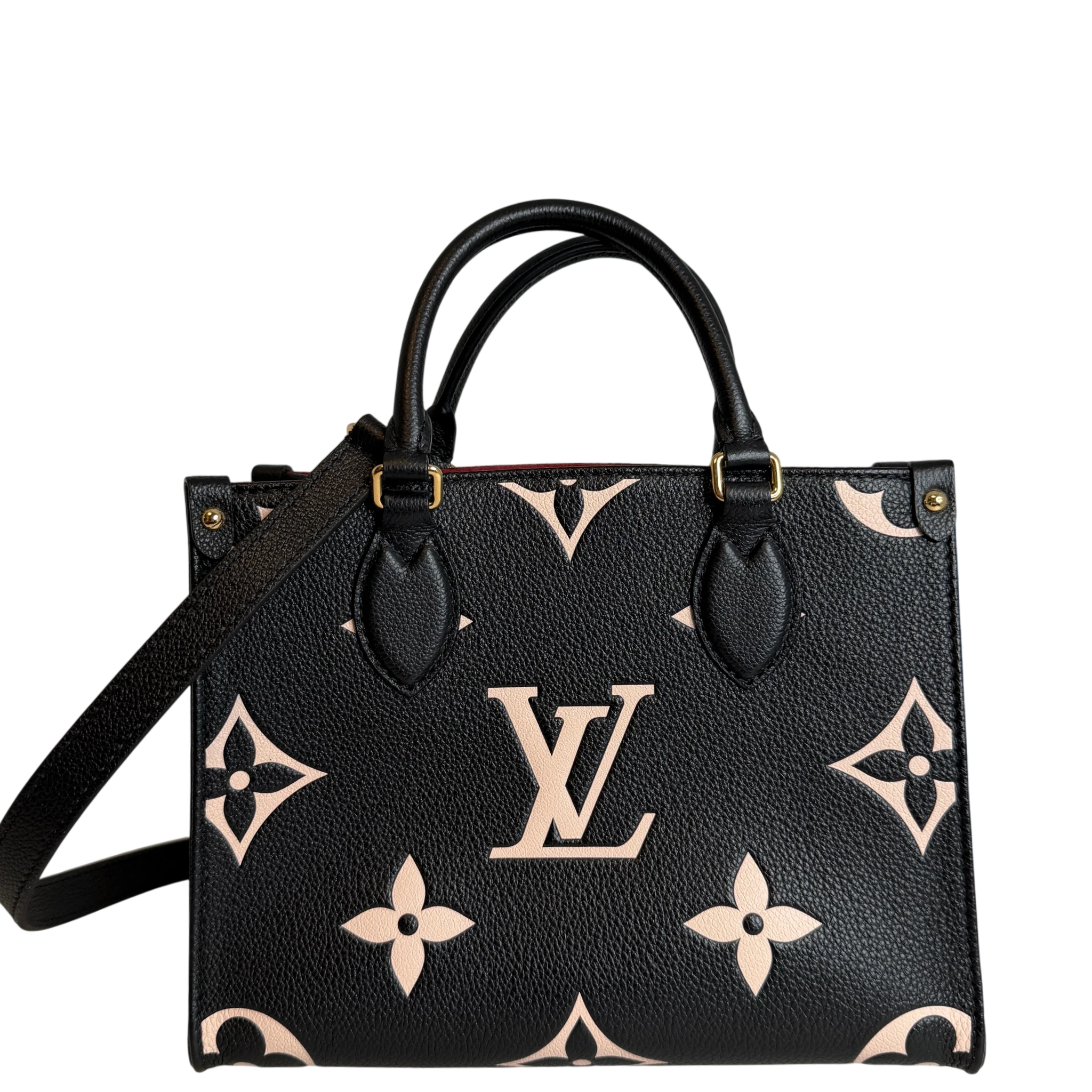 Louis Vuitton OnTheGo PM Bicolor Monogram Empreinte Schwarz Beige Louis Vuitton