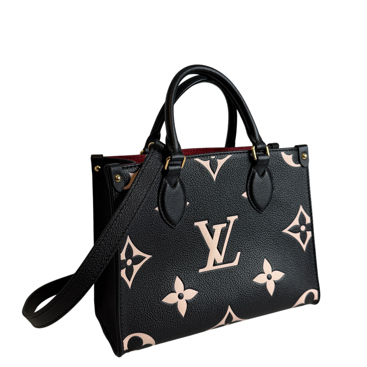 Louis Vuitton OnTheGo PM Bicolor Monogram Empreinte Schwarz Beige Louis Vuitton