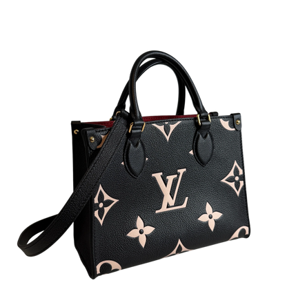 Louis Vuitton OnTheGo PM Bicolor Monogram Empreinte Schwarz Beige Louis Vuitton