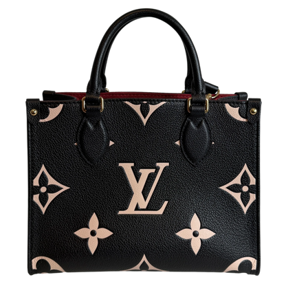 Louis Vuitton OnTheGo PM Bicolor Monogram Empreinte Schwarz Beige Louis Vuitton