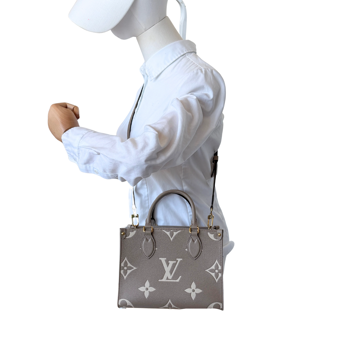 Louis Vuitton OnTheGo PM Monogram Empreinte Tourterelle Fullset / sehr gut Louis Vuitton