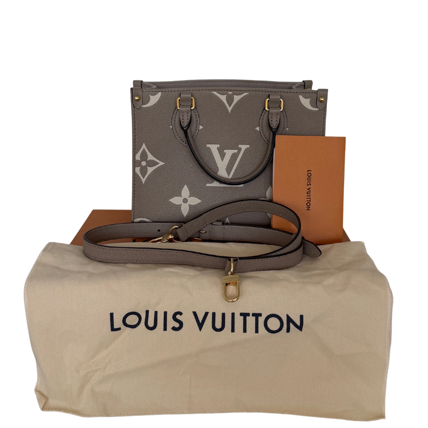 Louis Vuitton OnTheGo PM Monogram Empreinte Tourterelle Fullset / sehr gut Louis Vuitton