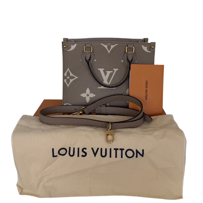 Louis Vuitton OnTheGo PM Monogram Empreinte Tourterelle Fullset / sehr gut Louis Vuitton