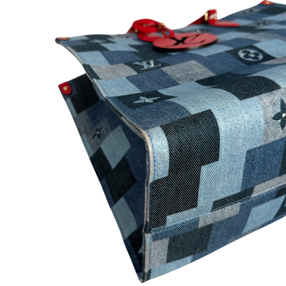 Louis Vuitton Onthego GM Denim Shopper M44992 / sehr gut Louis Vuitton
