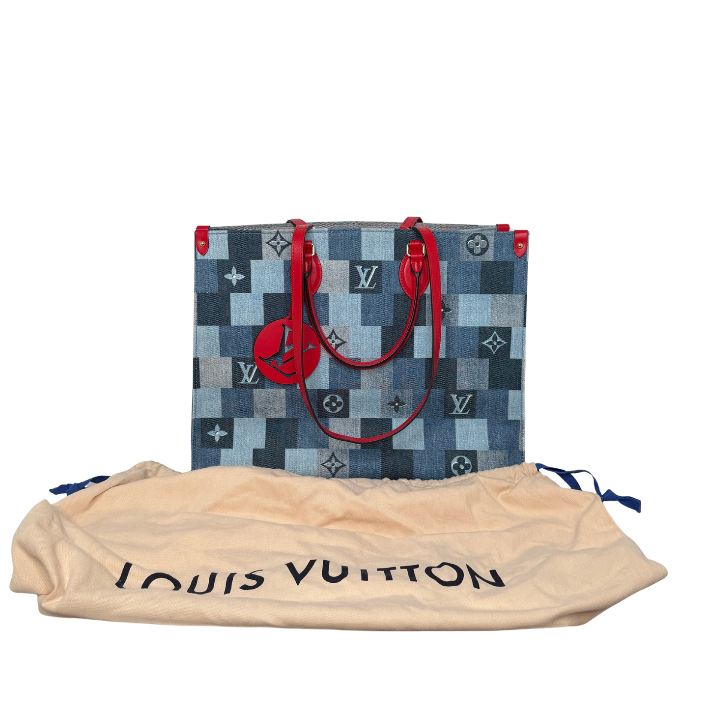 Louis Vuitton Onthego GM Denim Shopper M44992 / sehr gut Louis Vuitton