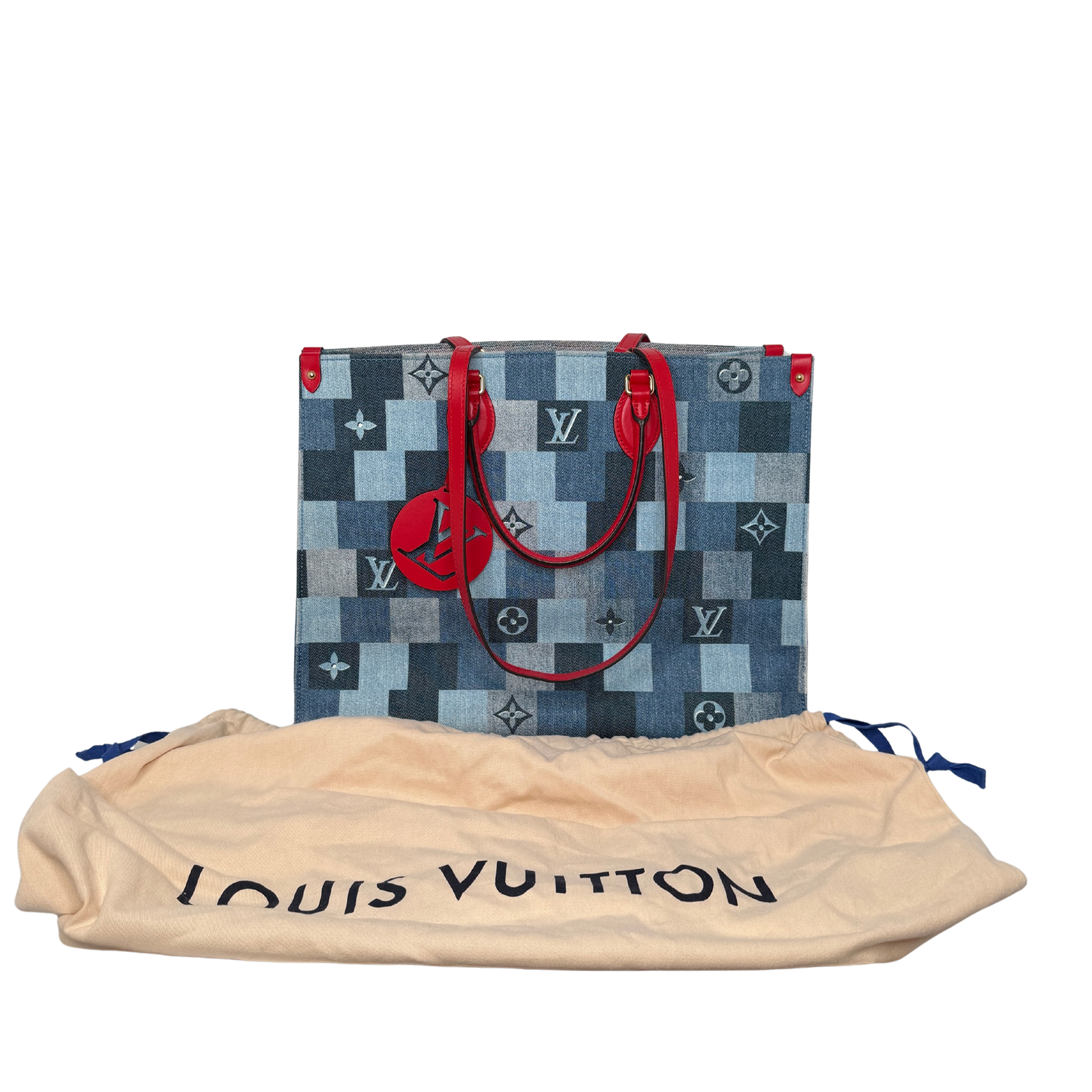 Louis Vuitton Onthego GM Denim Shopper M44992 / sehr gut Louis Vuitton
