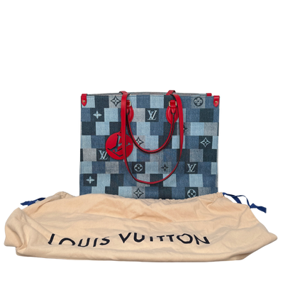 Louis Vuitton Onthego GM Denim Shopper M44992 / sehr gut Louis Vuitton