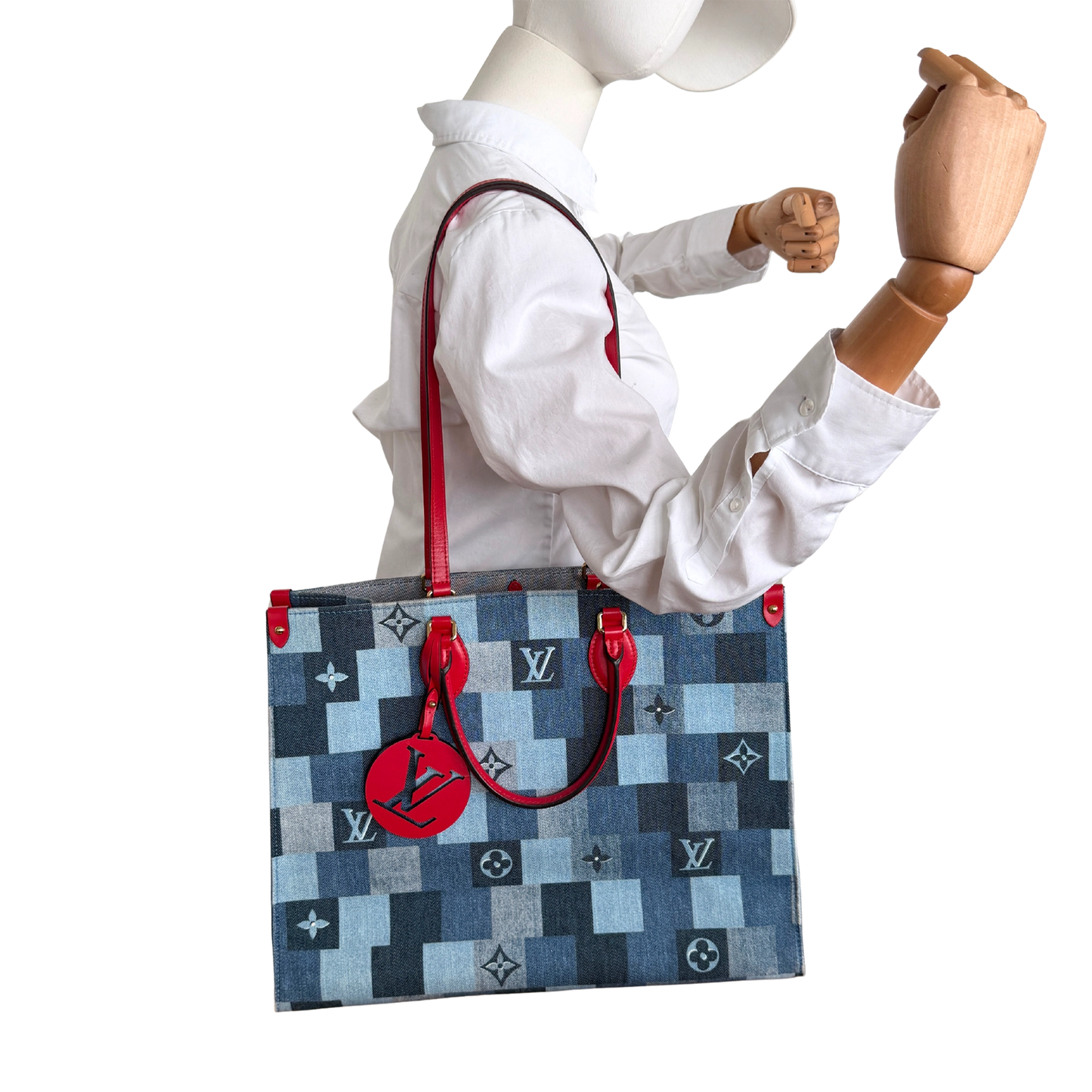Louis Vuitton Onthego GM Denim Shopper M44992 / sehr gut Louis Vuitton