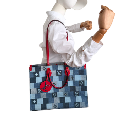 Louis Vuitton Onthego GM Denim Shopper M44992 / sehr gut Louis Vuitton