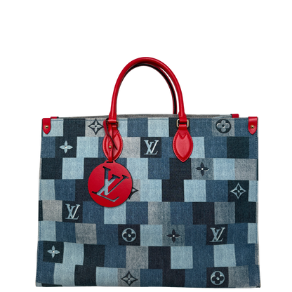 Louis Vuitton Onthego GM Denim Shopper M44992 / sehr gut Louis Vuitton