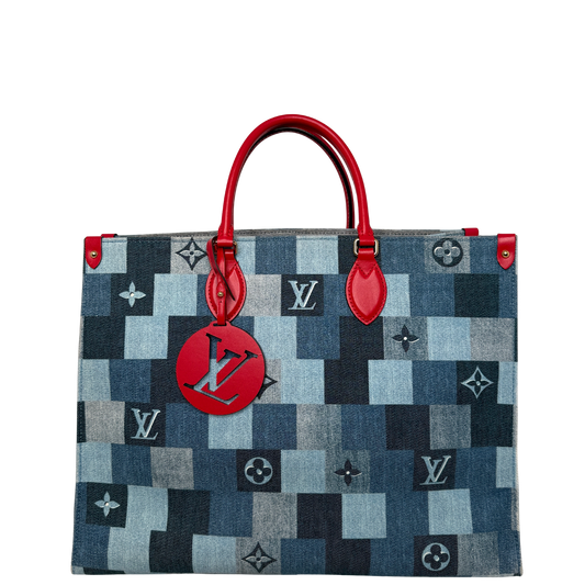 Louis Vuitton Onthego GM Denim Shopper M44992 / sehr gut Louis Vuitton