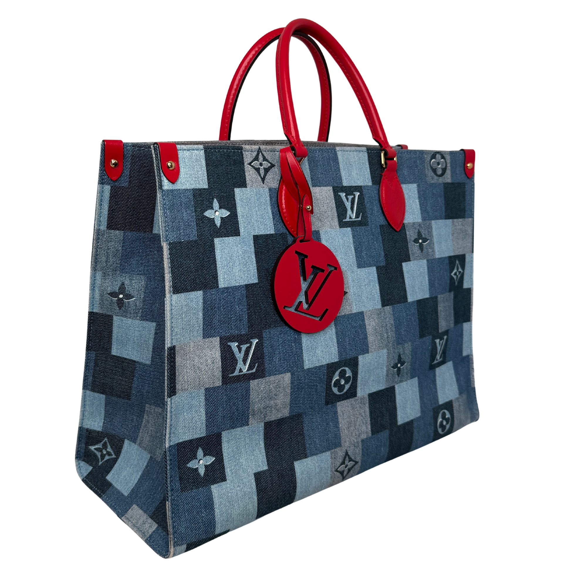 Louis Vuitton Onthego GM Denim Shopper M44992 / sehr gut Louis Vuitton